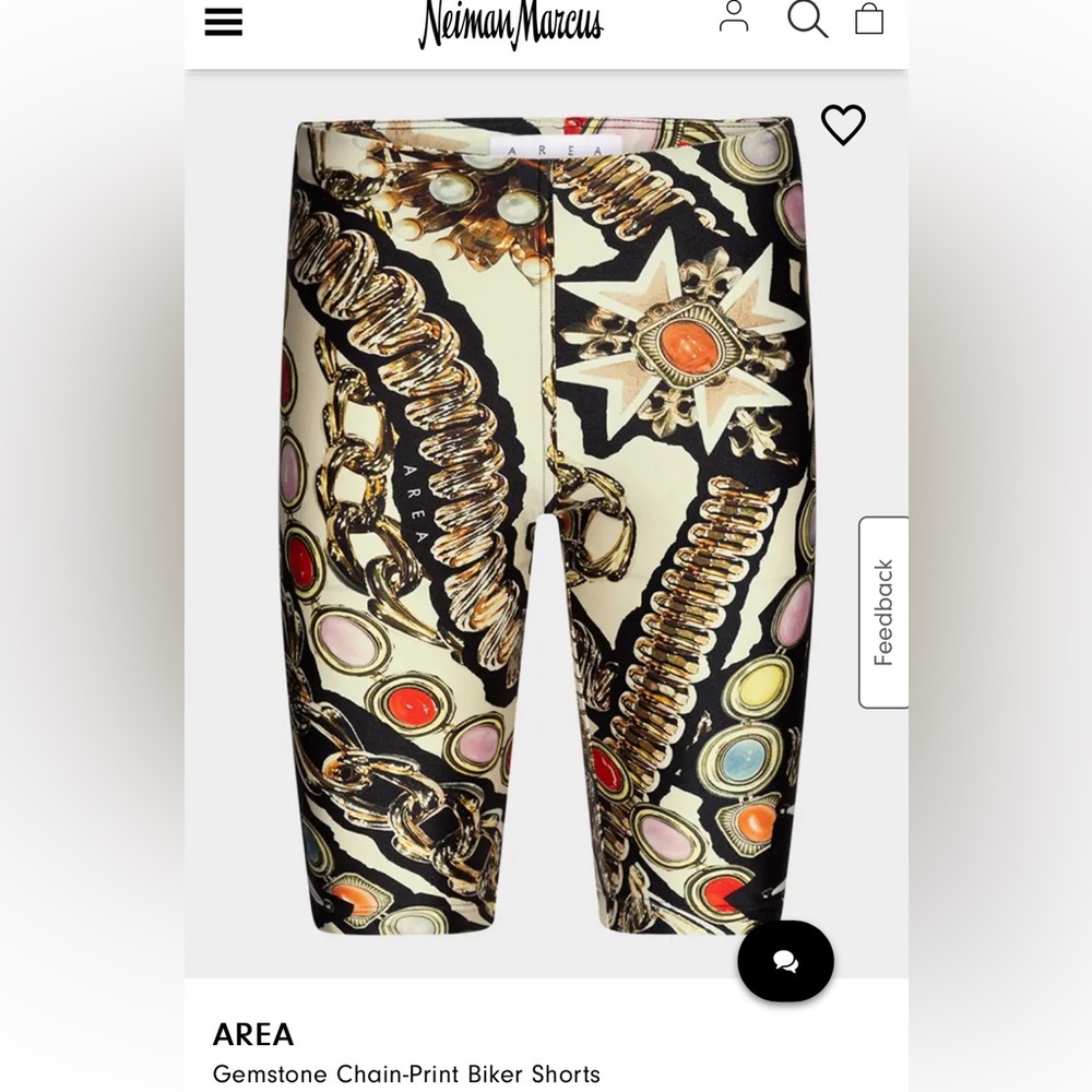 AREA
Gemstone Chain-Print Biker Shorts